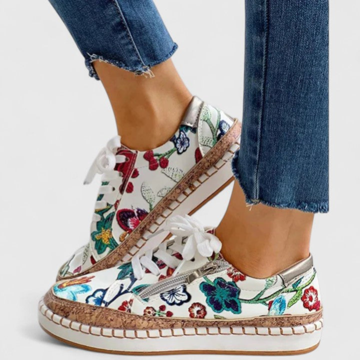 Jonna | Dame Blomster Platform Sneakers - Freya Kobenhavn