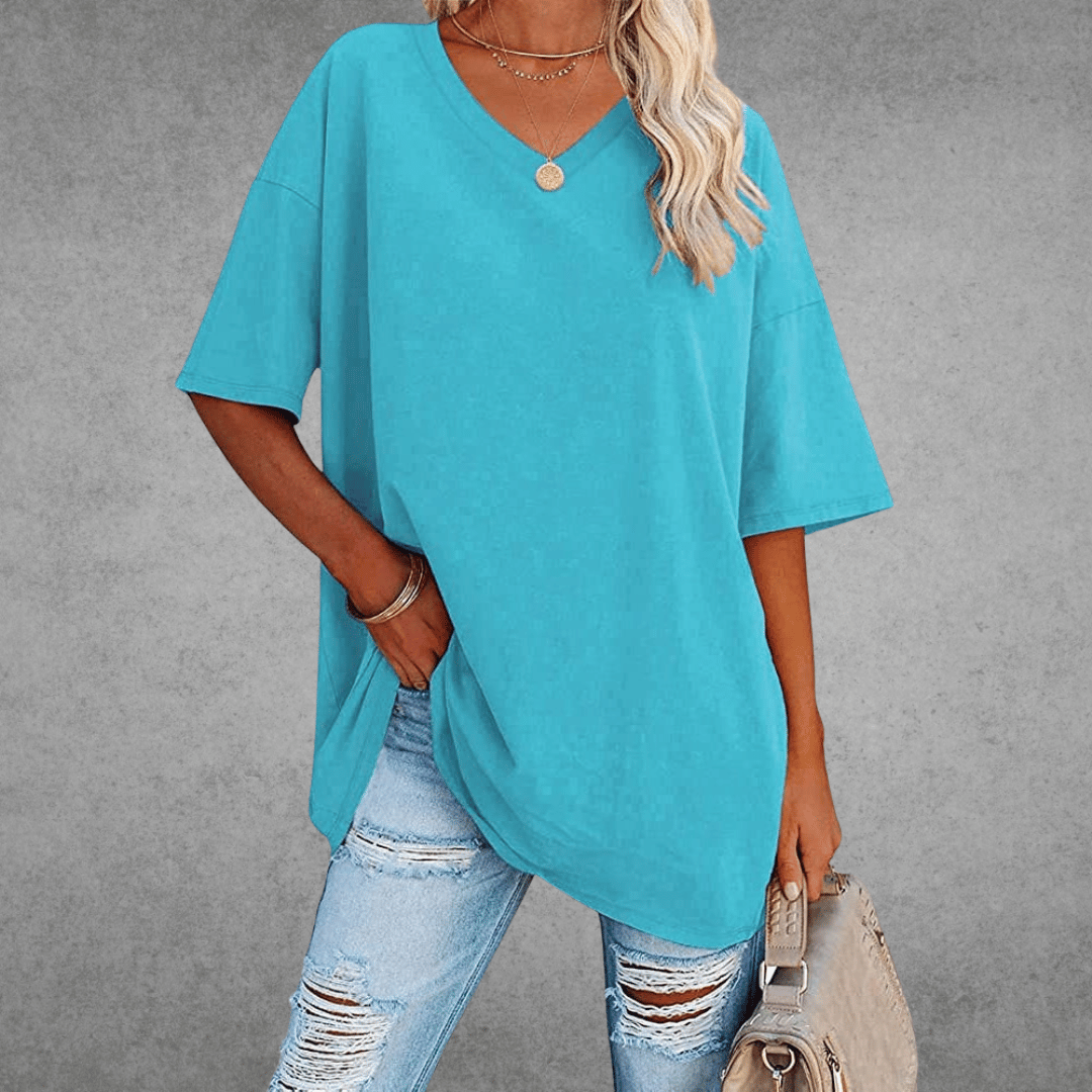 Nikita | Stilfuld Oversized V-Neck T-shirt - Freya Kobenhavn