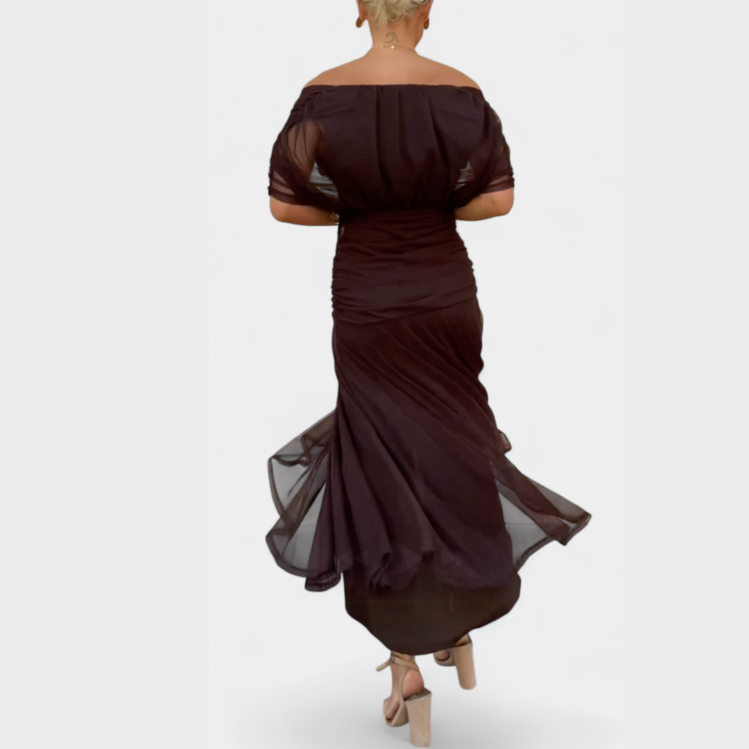 Laura | Dame Off Shoulder Elegant Aftenkjole - Freya Kobenhavn