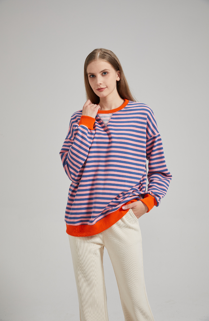 Lena™ | Oversized stribet sweater - Freya Kobenhavn