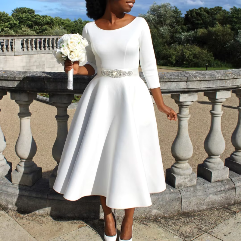 Monika | Elegant Kvinders A-formet Kjole til Fester - Freya Kobenhavn