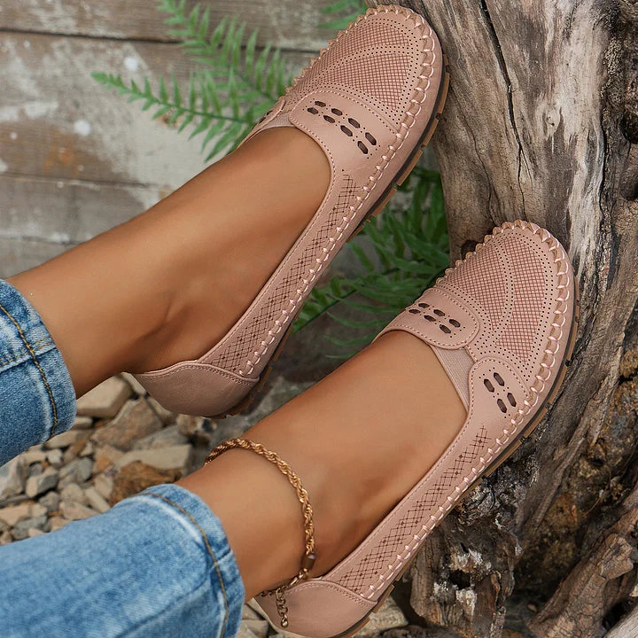 Benedikte | Dame Perforerede Komfort Slip On Loafers - Freya Kobenhavn
