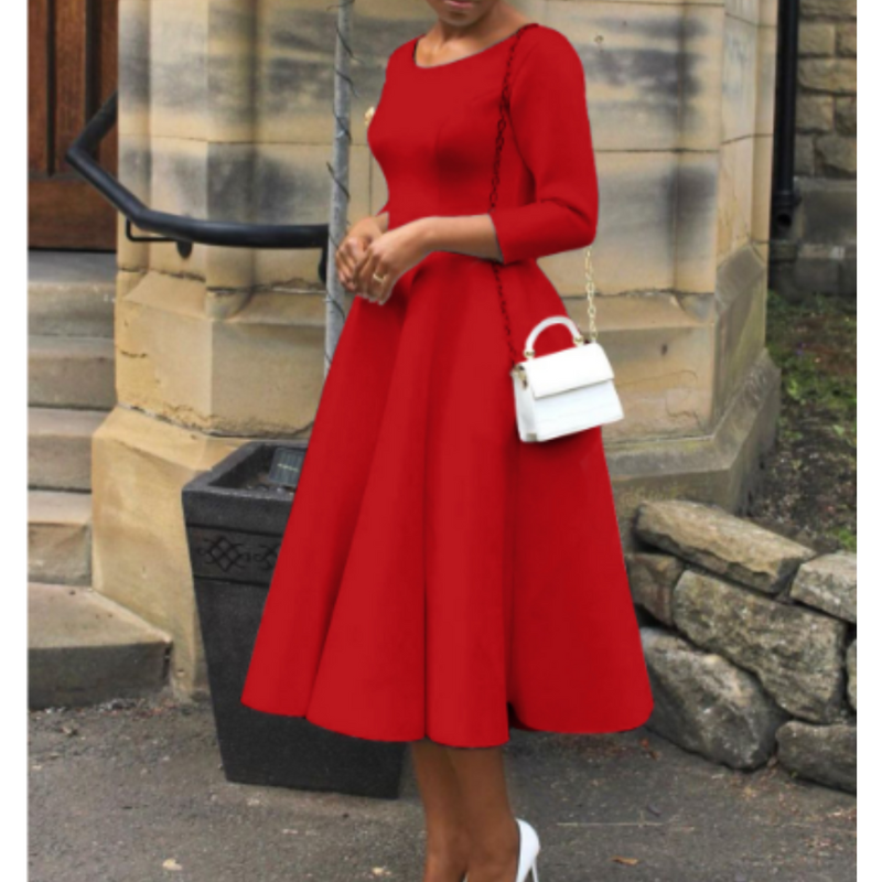 Monika | Elegant Kvinders A-formet Kjole til Fester - Freya Kobenhavn