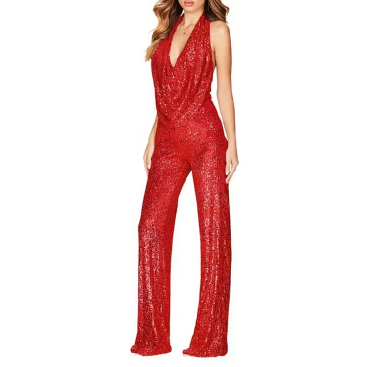 Lovise | Kvinders Paillet Halter Neck Jumpsuit - Freya Kobenhavn