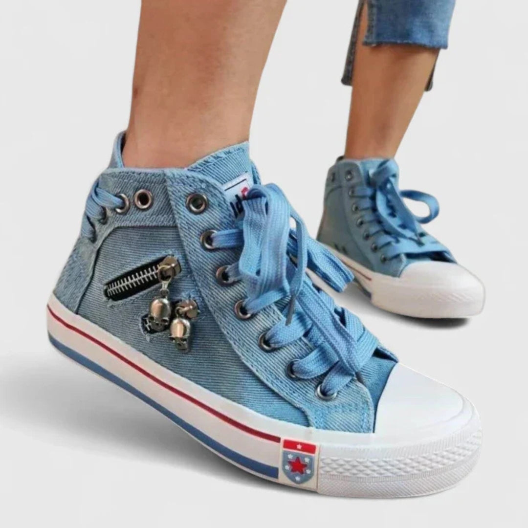 Serina | Dame High Top Sneakers Med Snøre - Freya Kobenhavn