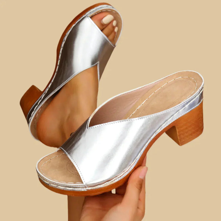 Lisa™ | Orthopedic Sandals with Thick Heels - Freya Kobenhavn
