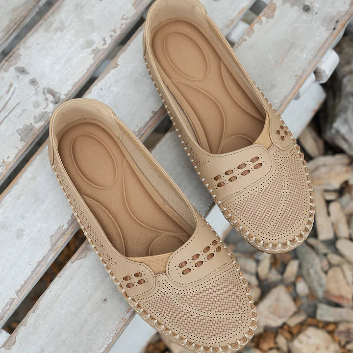 Benedikte | Dame Perforerede Komfort Slip On Loafers - Freya Kobenhavn