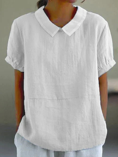 Tine | Dame Hør Peter Pan Krave Bluse
