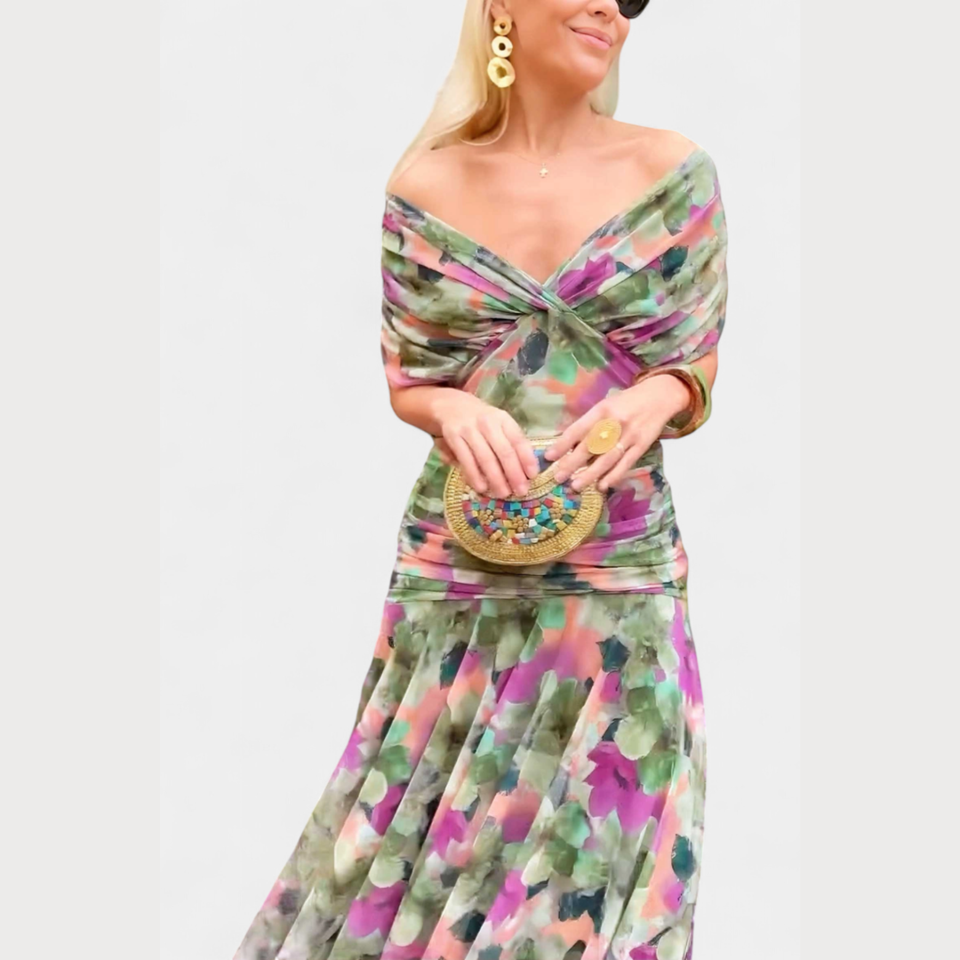 Laura | Dame Off Shoulder Elegant Aftenkjole - Freya Kobenhavn