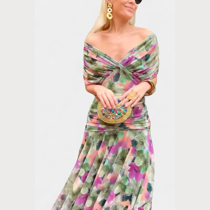 Laura | Dame Off Shoulder Elegant Aftenkjole - Freya Kobenhavn