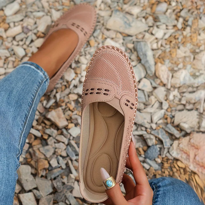 Benedikte | Dame Perforerede Komfort Slip On Loafers - Freya Kobenhavn