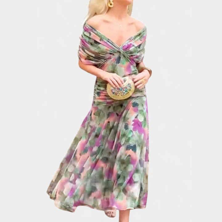 Laura | Dame Off Shoulder Elegant Aftenkjole - Freya Kobenhavn