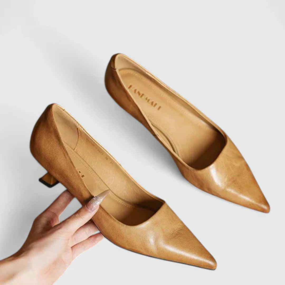 Thora | Dame Spids Tå Lav Hæl Pumps - Freya Kobenhavn