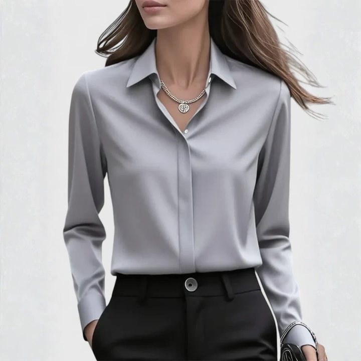 Britta | Dame Elegant Button Up Bluse - Freya Kobenhavn
