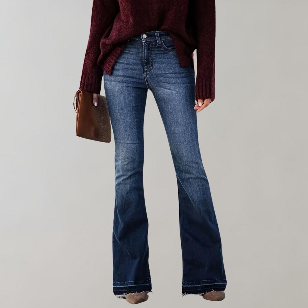 Edith | Dame Vinter Udsvingede Denimjeans - Freya Kobenhavn