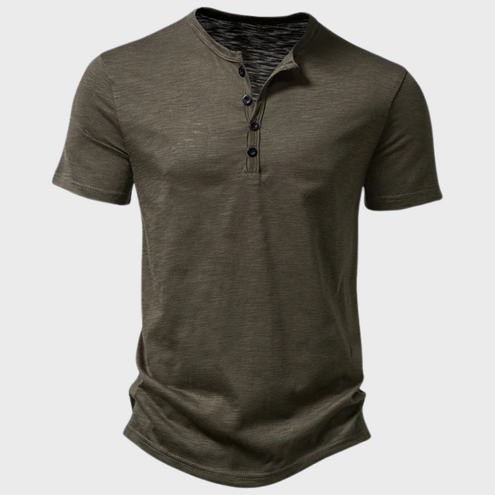 Gunnar | Casual Henley T-shirt med Knapper - Freya Kobenhavn