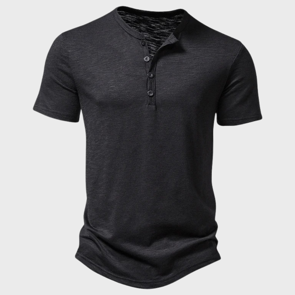 Gunnar | Casual Henley T-shirt med Knapper - Freya Kobenhavn