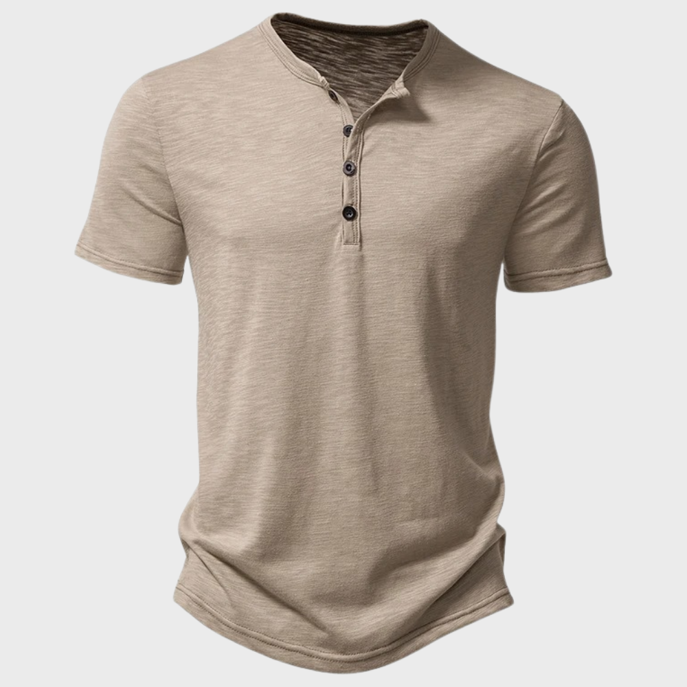 Gunnar | Casual Henley T-shirt med Knapper - Freya Kobenhavn