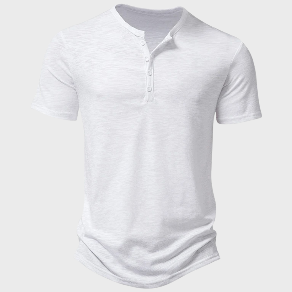 Gunnar | Casual Henley T-shirt med Knapper - Freya Kobenhavn