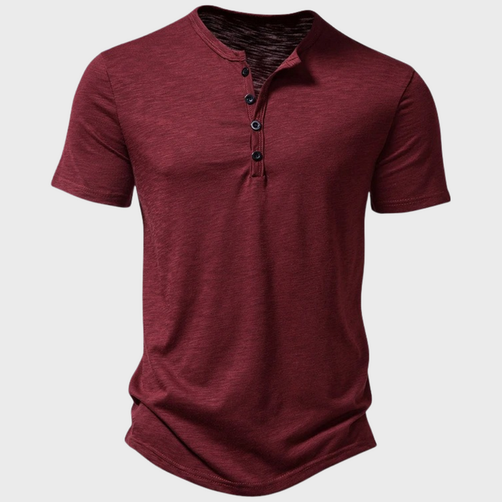 Gunnar | Casual Henley T-shirt med Knapper - Freya Kobenhavn