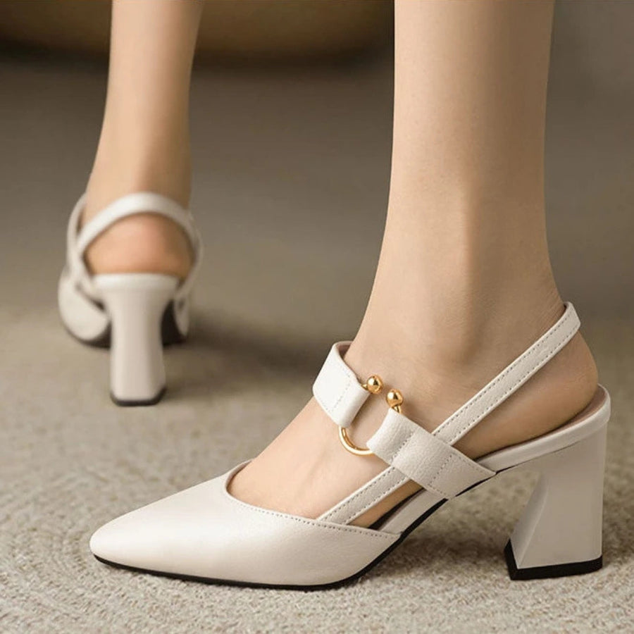 Ragna | Dame Slingback Blokhæl Mary Jane Sko - Freya Kobenhavn