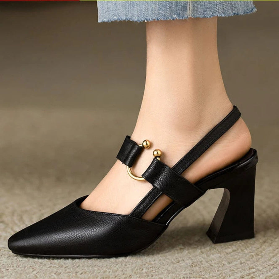 Ragna | Dame Slingback Blokhæl Mary Jane Sko - Freya Kobenhavn