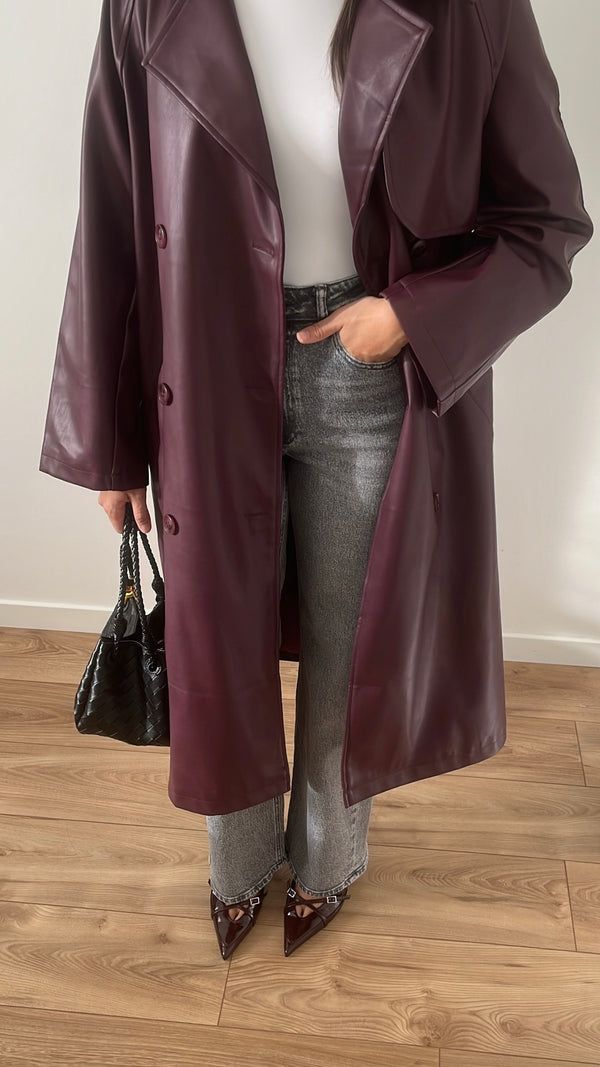 Bente | Dame Lang Vinter Maxi Trenchcoat