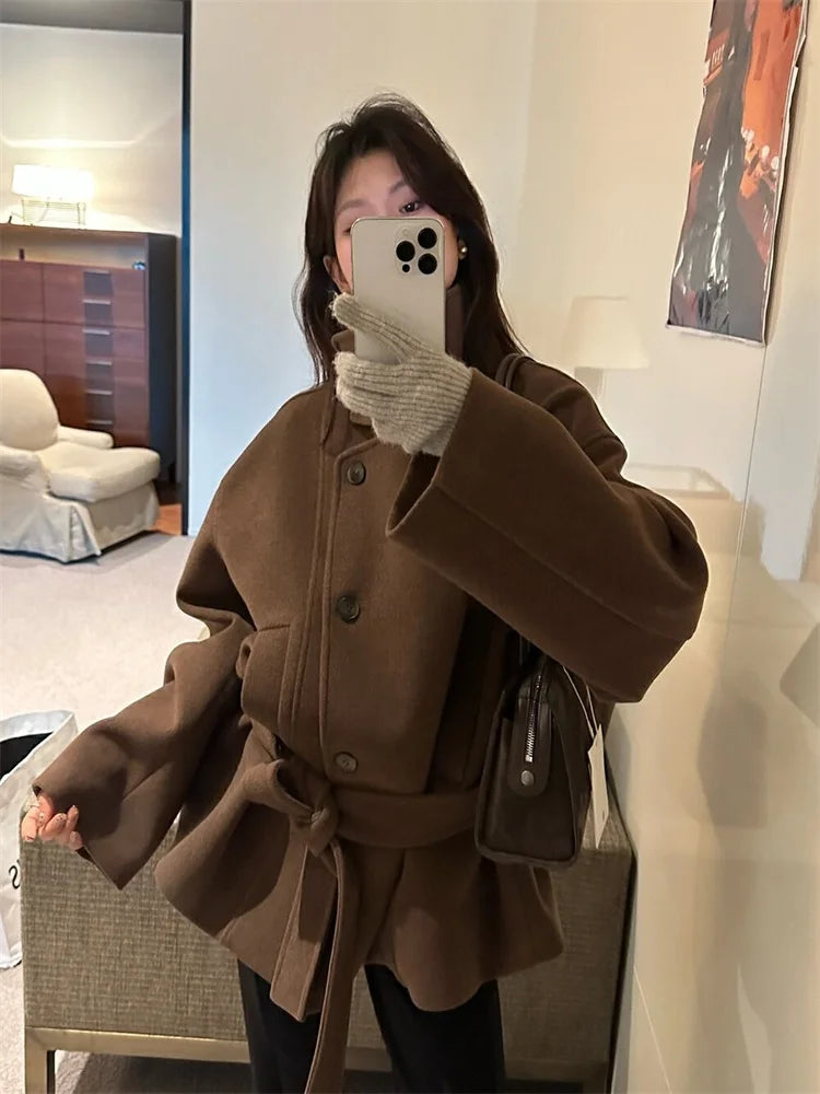 Bente | Dame Vinter Frakke med Bælte til Kolde Dage