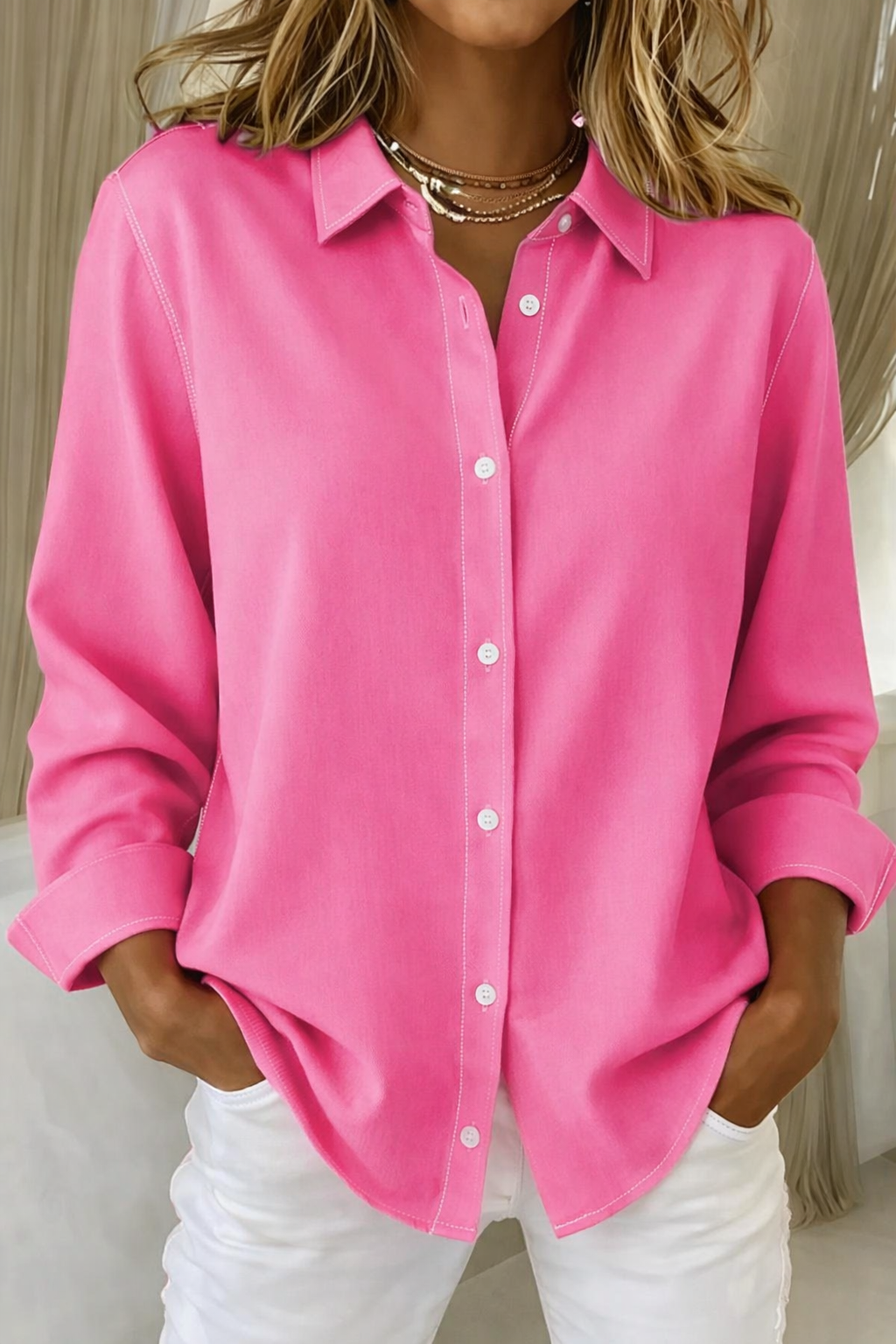Sophie™ | Elegant Button Blouse - Freya Kobenhavn