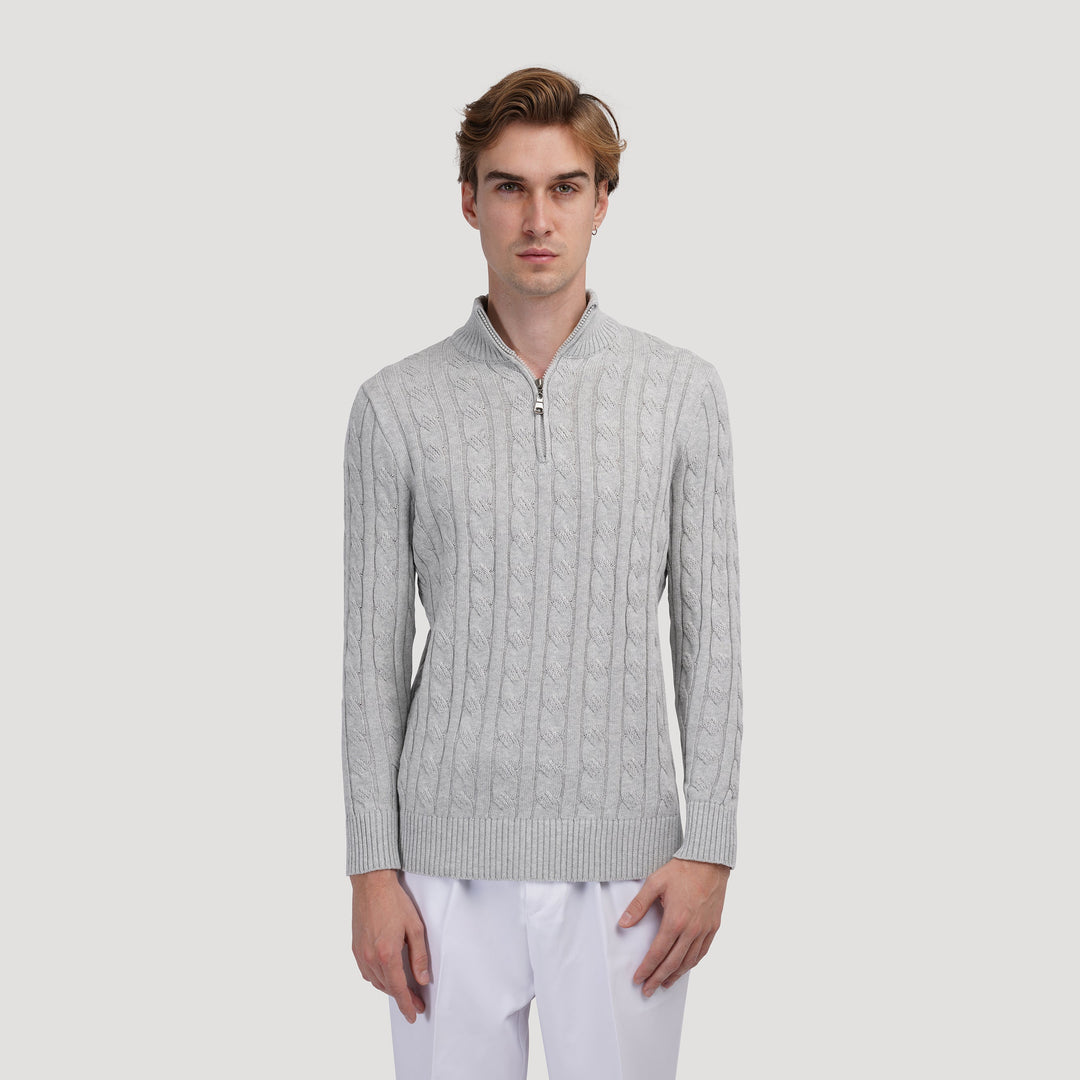 Nils™ | Kabelsweater med lynlås - Freya Kobenhavn