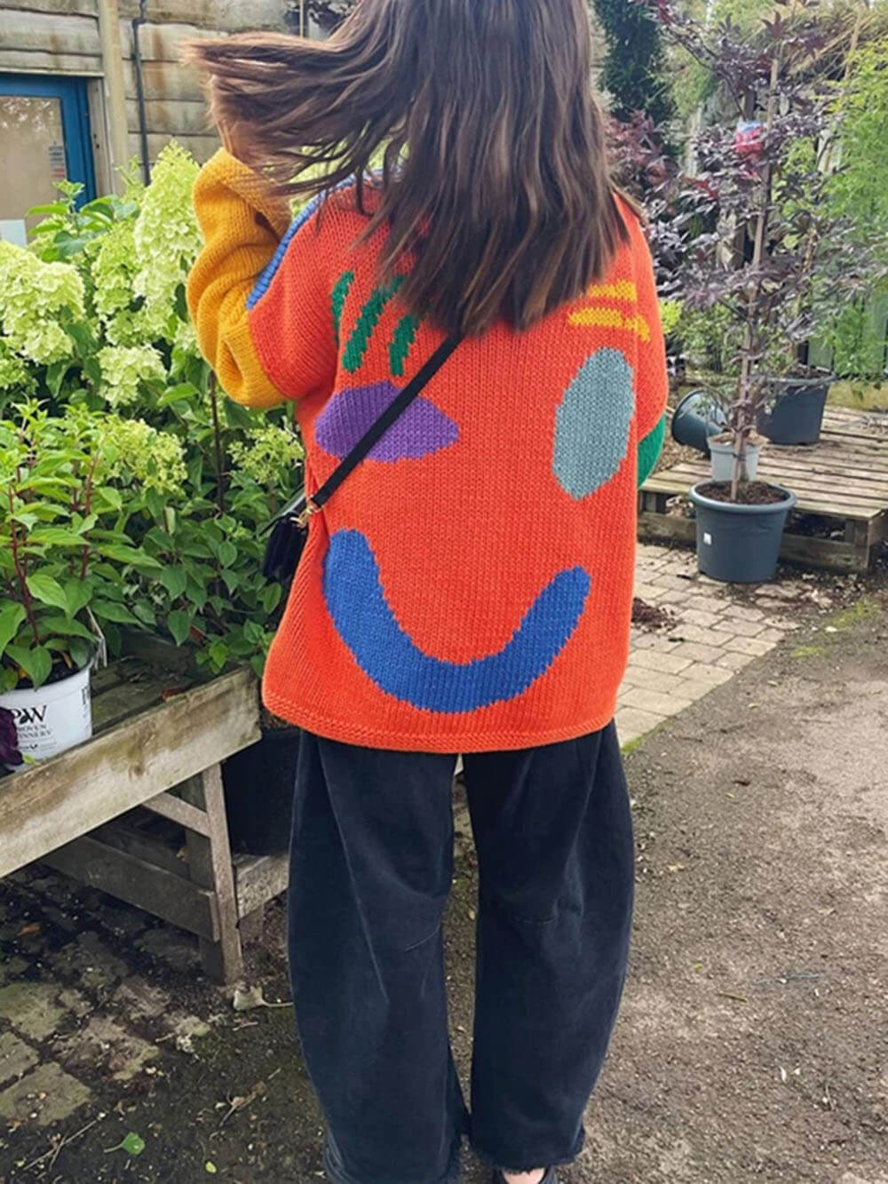 Gudrun | Dame Vinter Afslappet Pullover med Smiley-Print - Freya Kobenhavn