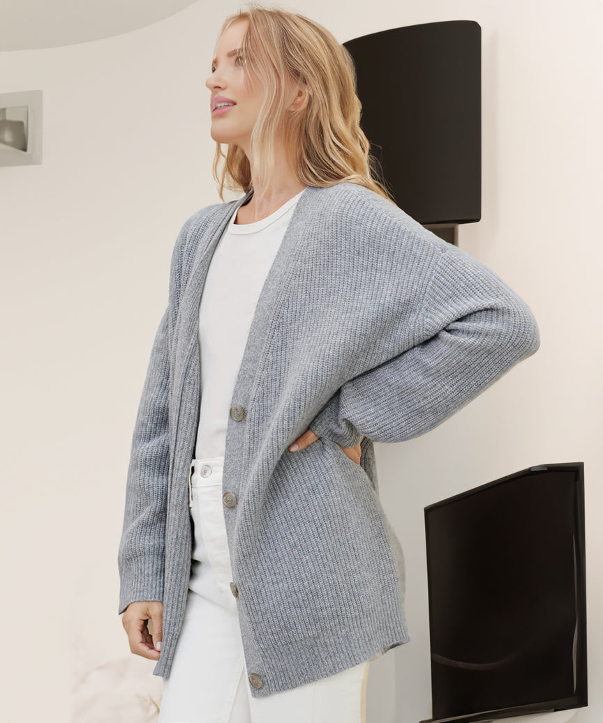 Minerva | Kvinde Hyggelig Knappelukning Strik Cardigan - Freya Kobenhavn