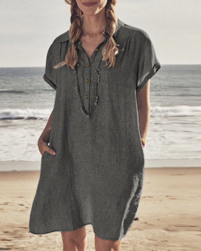 Malene | Stilfuld Sommerkjole Med Løstsiddende Pasform - Freya Kobenhavn