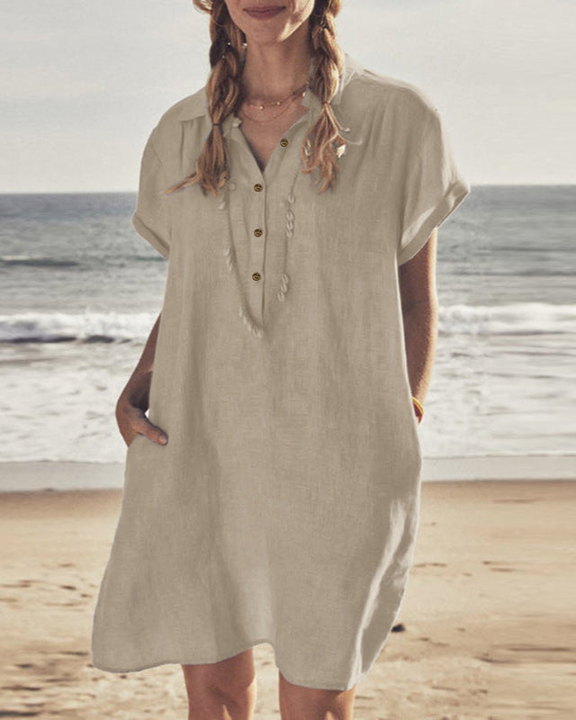 Malene | Stilfuld Sommerkjole Med Løstsiddende Pasform - Freya Kobenhavn