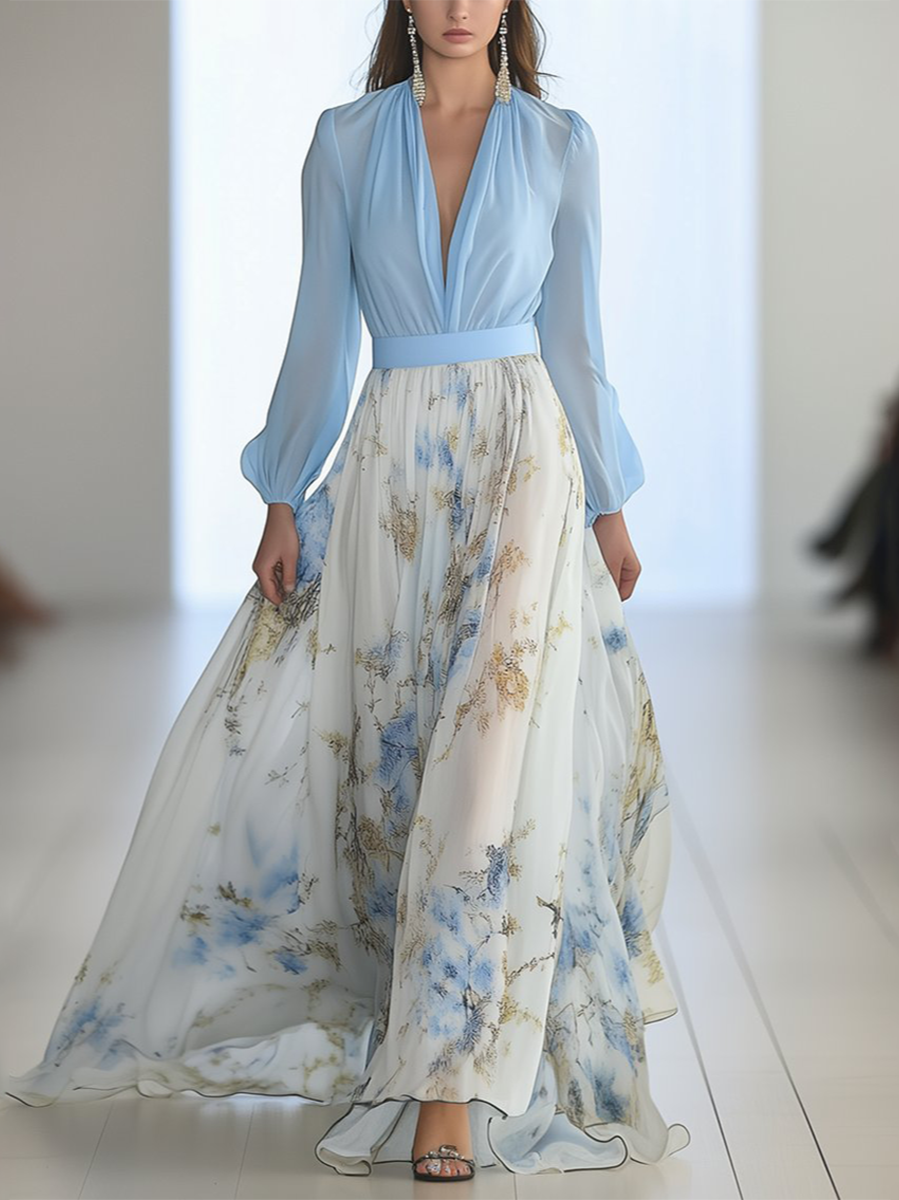 Kelli™ | Maxi Dress with Dazzling Floral Print - Freya Kobenhavn