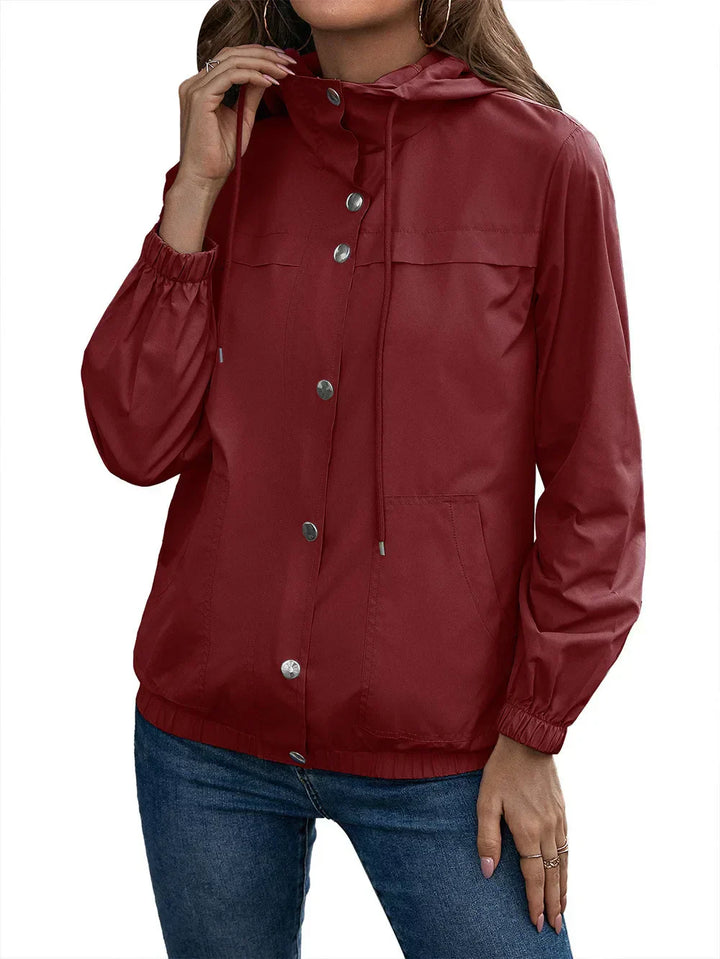 Malene | Kvinders Casual Frakke med Hætte og Knapper - Freya Kobenhavn