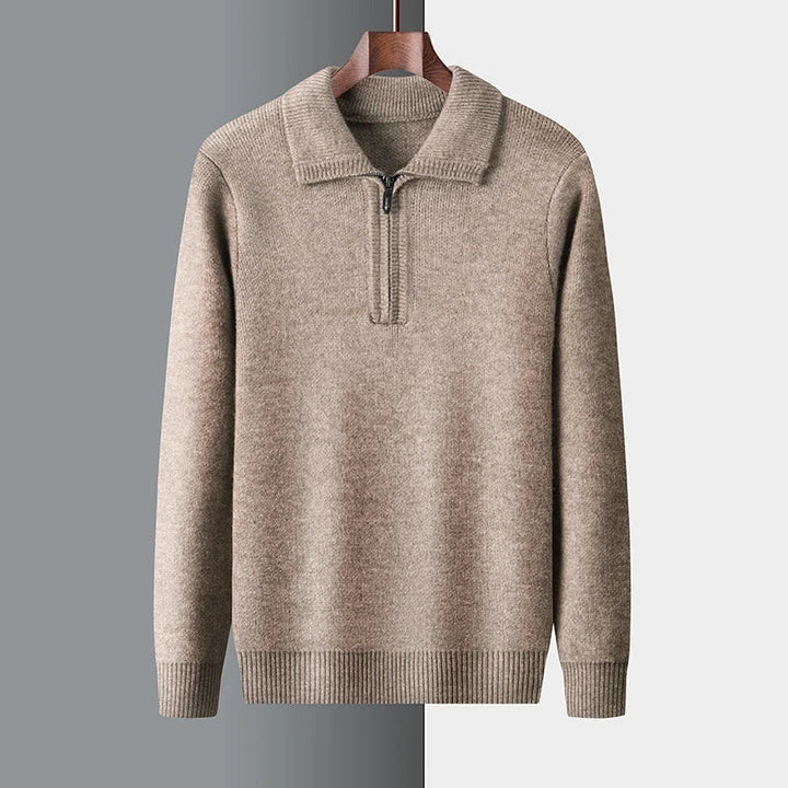 Vidar | Herren Winter-Strickpullover mit Half-Zip