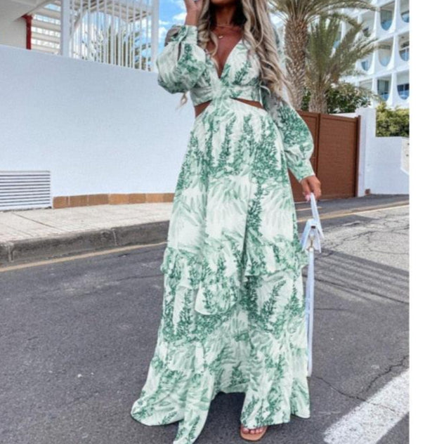 Salome | Dame Boheme Blomstret Udskåret Kjole - Freya Kobenhavn