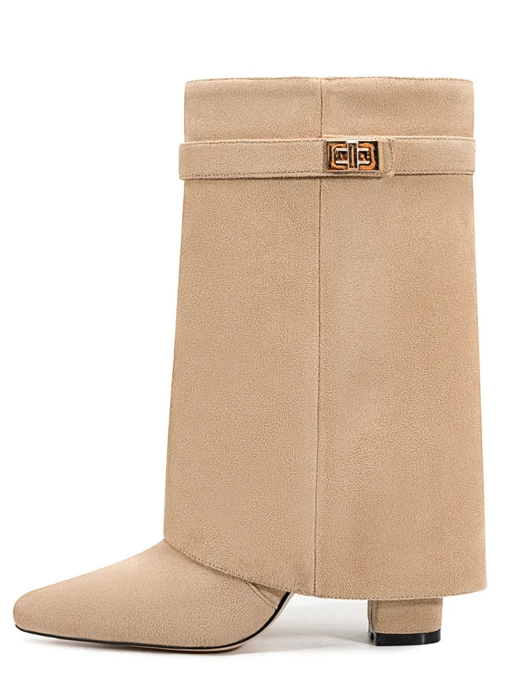 Babette | Dame Læder Lårhøje Støvler med Spænde - Freya Kobenhavn