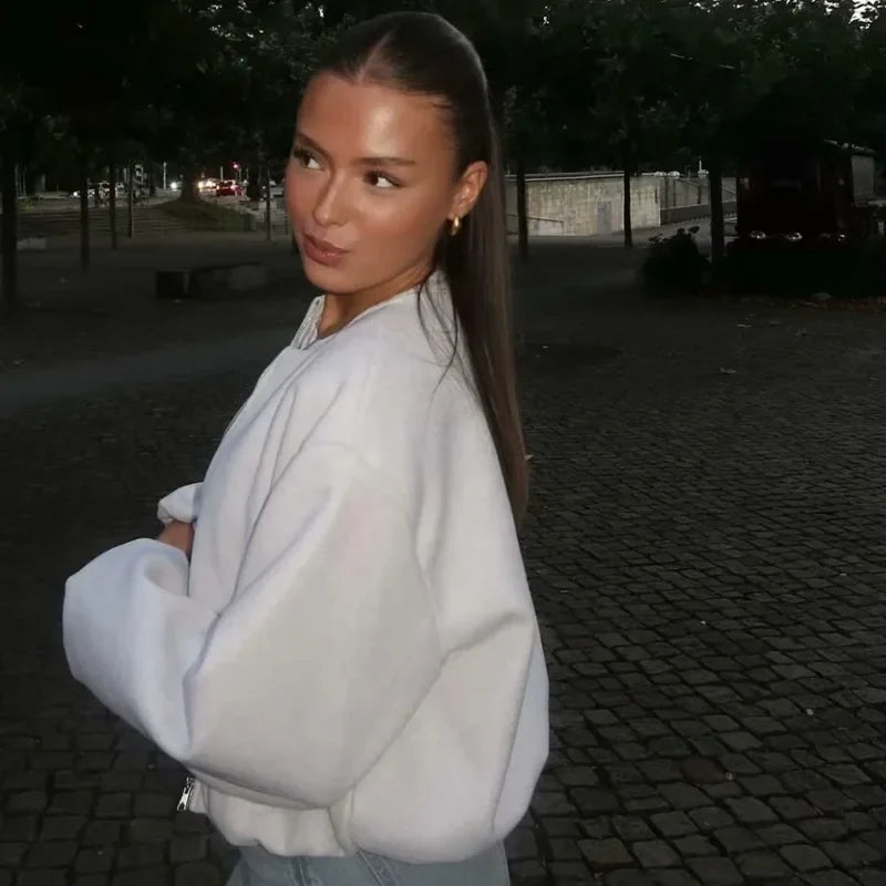 Sassa | Kvinders Cropped Zip-Up Ballonærme Jakke - Freya Kobenhavn