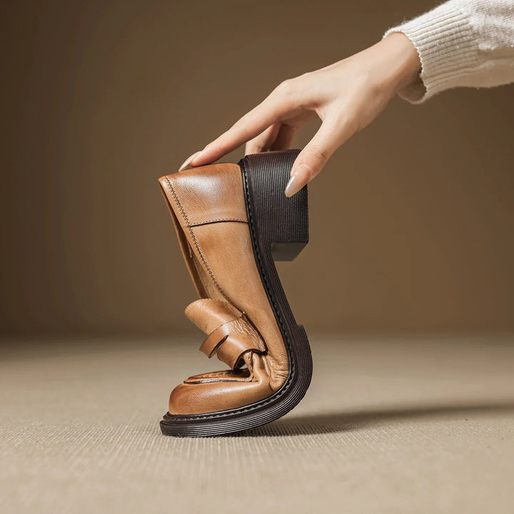 Wilma | Klassiske Dame Læder T-rem Sko - Freya Kobenhavn