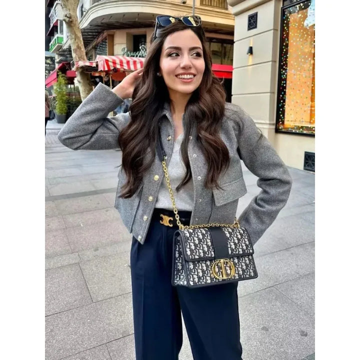 Josefine | Kvinders Vinter Kort Casual Jakke med Knapper - Freya Kobenhavn