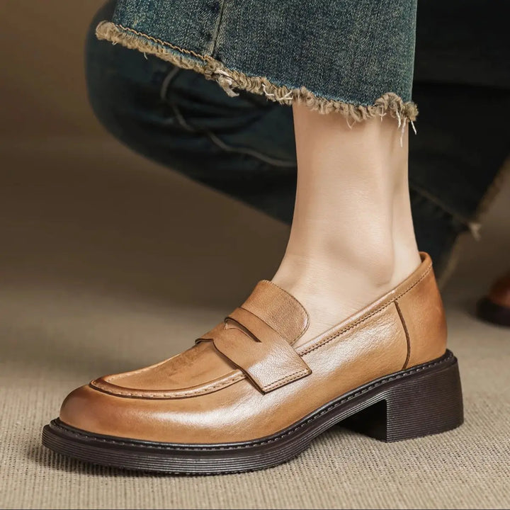 Wilma | Klassiske Dame Læder T-rem Sko - Freya Kobenhavn