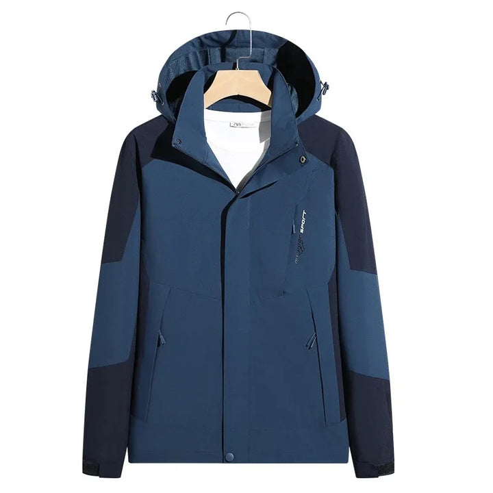 Adrian | Herre To-Nuanceret Hættetrøje med Lynlås Jakke - Freya Kobenhavn