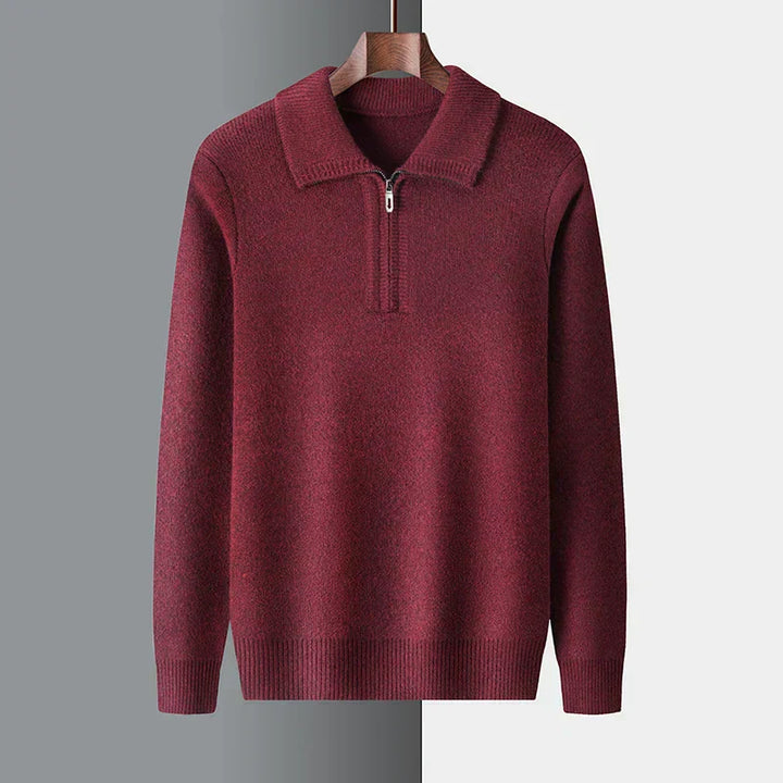 Vidar | Herren Winter-Strickpullover mit Half-Zip