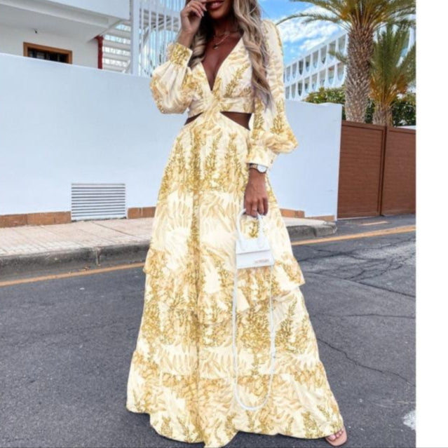 Salome | Dame Boheme Blomstret Udskåret Kjole - Freya Kobenhavn