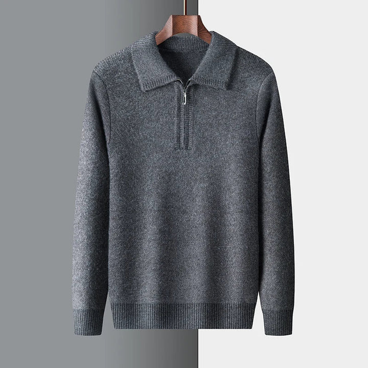 Vidar | Herren Winter-Strickpullover mit Half-Zip