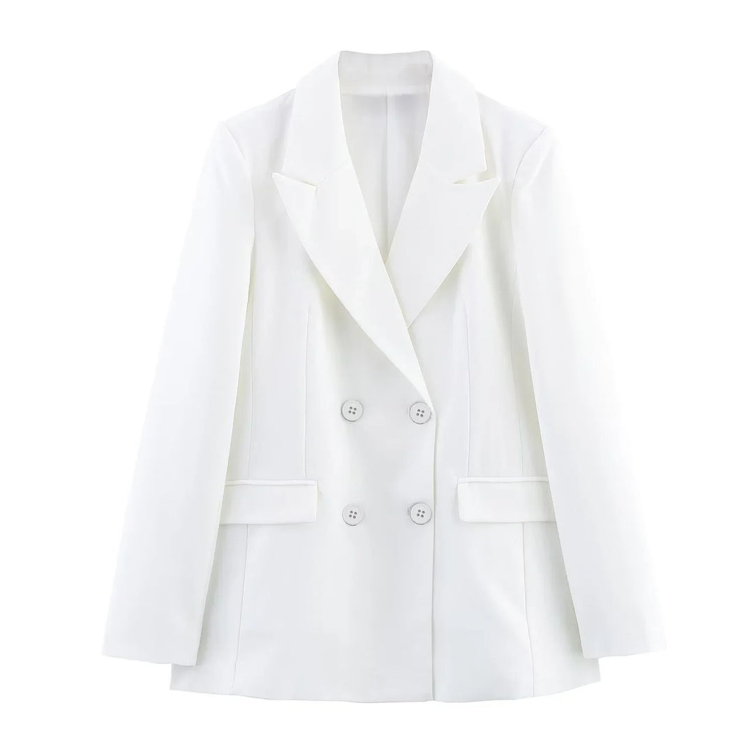 Nikoline | Elegant Formelt Sæt med Skræddersyet Lang Blazer til Dame - Freya Kobenhavn