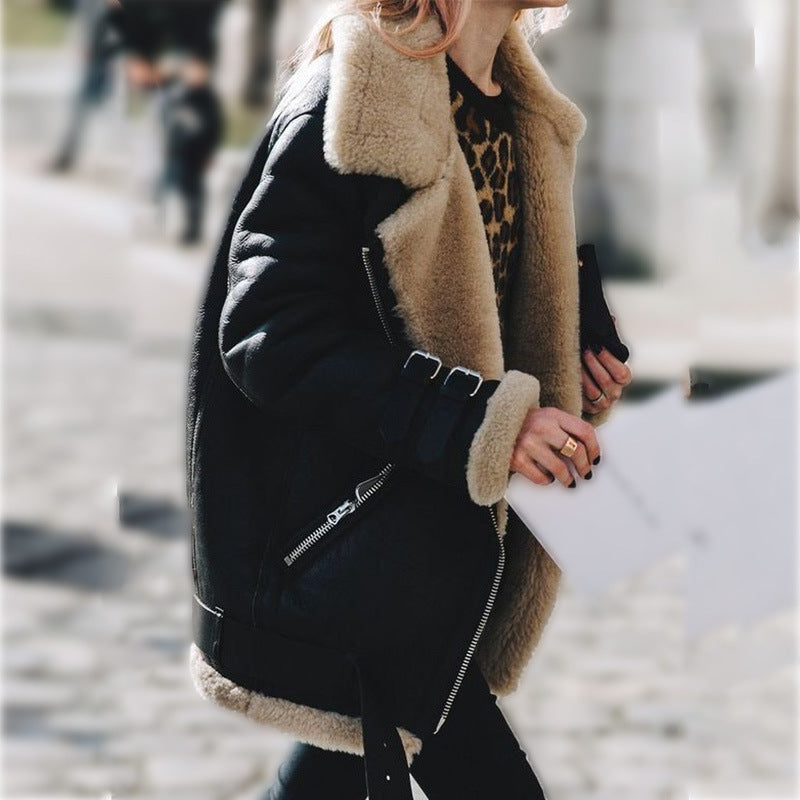 Hanne™ | Stilfuld Shearling Aviator Jakke - Freya Kobenhavn