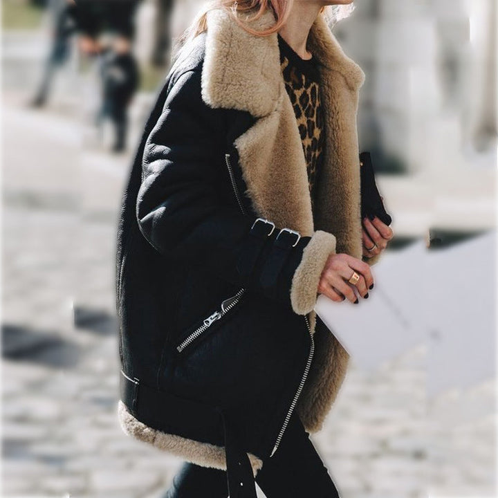 Hanne™ | Stilfuld Shearling Aviator Jakke - Freya Kobenhavn